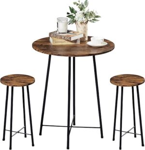 VECELO Small Bar Table And Chairs Set