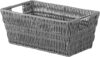 Whitmor Small Grey Rattique Shelf Tote