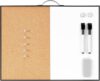 TSJ OFFICE Small Whiteboard Cork Board – 12″ X 16