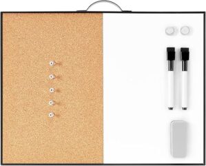TSJ OFFICE Small Whiteboard Cork Board - 12" X 16