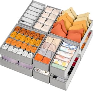 Criusia Sock Underwear Drawer Organizer Dividers