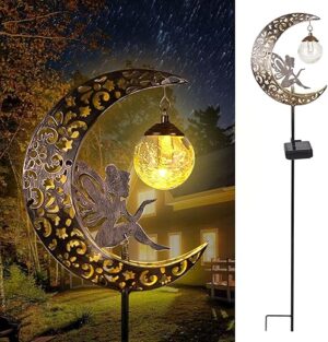 QOCNAM Solar Garden Moon Fairy Lights Ornament