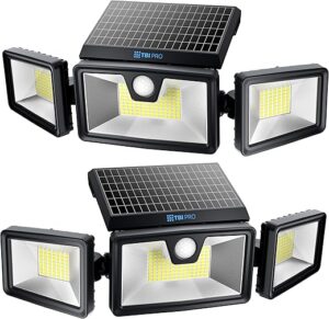 TBI Pro Solar Lights Outdoor 216 LED 2200LM