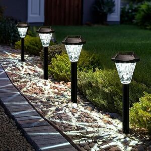 GIGALUMI Solar Lights Outdoor Waterproof, 8 Pack