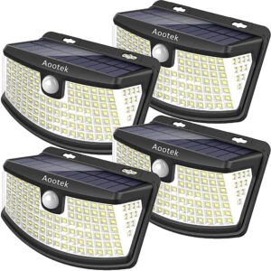 Aootek Solar Motion Sensor Lights 120 LEDs (4 Pack)