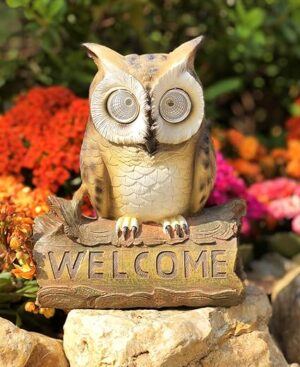 TIBLEN Solar Powered Owl LED Garden Light