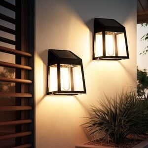 GIGALUMI Solar Wall Lights Outdoor, Dusk to Dawn