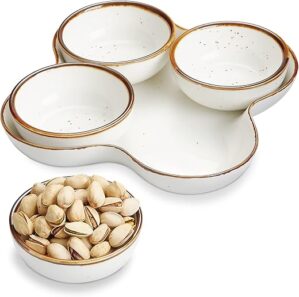 ONEMORE Speckled Ceramic Divided Serving Platter