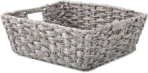Whitmor Split Rattique Shelf Tote - Gray