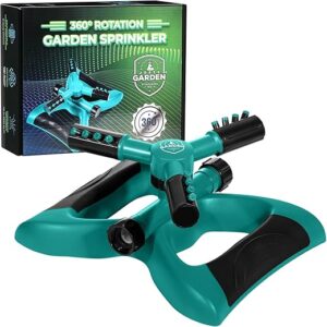 Joeys Garden Sprinkler For Yard, Rotating Garden Sprinkler