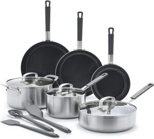 GreenPan Stainless Steel 12 Piece Cookware Set