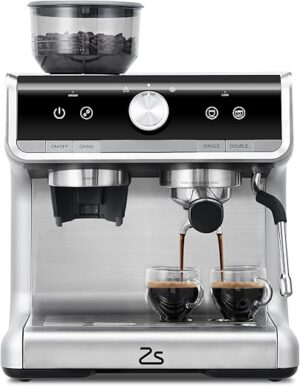 Euker Stainless Steel Espresso Maker With Frother