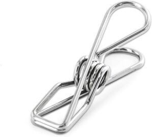 FJCTER Stainless Steel Small Clothes Pins Clips