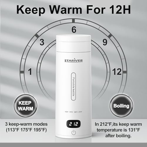 Stariver Portable Travel Electric Kettle, Mini 304 Stainless Steel - Image 4