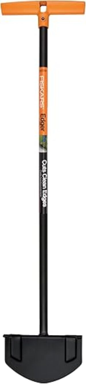 Fiskars Steel Edger Lawn Tool, Manual Long-Handled