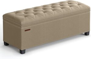 SONGMICS Storage Ottoman Bench With Legs