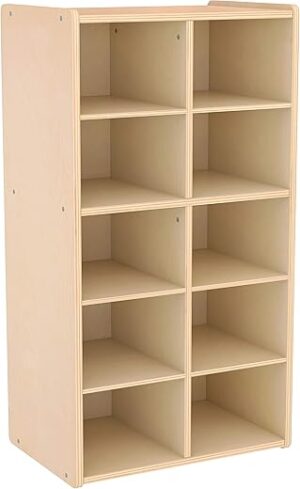 ECR4Kids Streamline 10 Cubby Tray Storage Cabinet