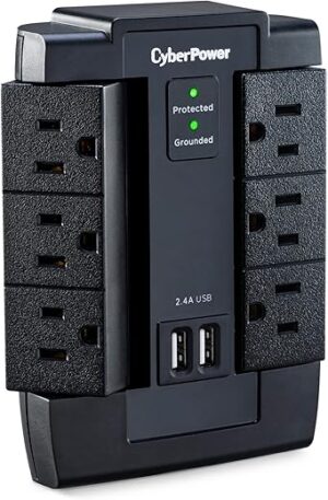 CyberPower Surge Protector, 1200J, 6 Swivel Outlets