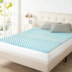 Zinus Swirl Gel Cooling Memory Foam Topper, Queen