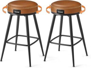 VASAGLE Swivel Bar Stools Set of 2, Counter Height