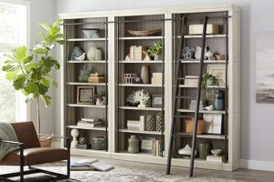 Martin Furniture Tall Bookcase Wall With Ladder