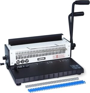 RAYSON TD-1500B34R Binding Machine, 3:1 Wire-O Binder