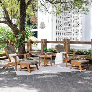 Cambridge Casual Teak Wood Padded Patio Conversation Set
