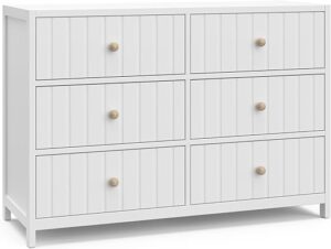 Graco Teddi 6 Drawer Double Dresser, White