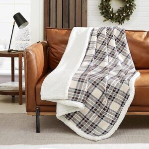 Eddie Bauer Throw Blanket, Reversible Sherpa Fleece