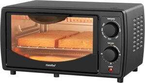COMFEE' Toaster Oven Countertop, Small 4 Slice, CTO-E101A(BK)