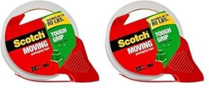 Scotch Tough Grip Moving Packing Tape, Clear