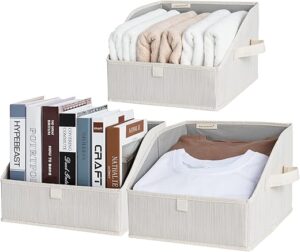 StorageWorks Trapezoid Fabric Storage Bins, Small, 3-Pack