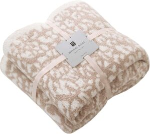 MH MYLUNE HOME Ultra Soft Leopard Throw Blanket (51x63)