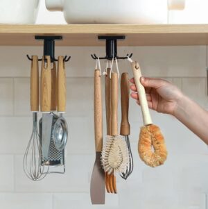 DEPAOTLUX Under Cabinet 360° Rotating Utility Hooks