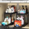 POUGNY Under Sink Organizer Rack, 2 Tier
