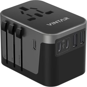 VINTAR Universal Travel Adapter With 6A USB Ports