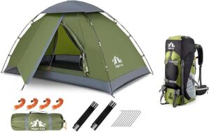 Night Cat Upgraded Backpacking Tent With 70L Backpack