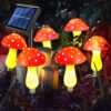 Abkshine Upgraded Waterproof Solar Mushroom Lights, Set Of 6