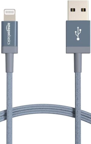 Amazon Basics USB-A To Lightning Nylon Charger Cable, 6 Foot