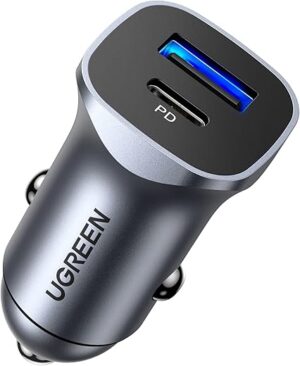 UGREEN USB C Car Charger, PD 20W & QC18W