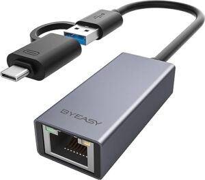 BYEASY Usb C To Ethernet Adapter RJ45