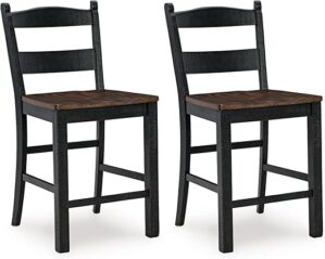 Signature Design by Ashley Valebeck Rustic Counter Height Bar Stool Set