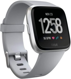 Fitbit Versa Smart Watch, Gray/Silver Aluminium