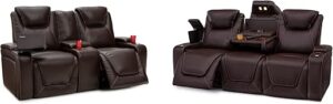 Seatcraft Vienna Leather Home Theater Sofa Recliner