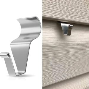 MIUKAA Vinyl Siding Hooks (4-Pack), Stainless Steel