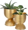 Kate and Laurel Volz Modern Indoor Planter Set, Gold