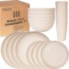 SWEVEN Wheat Straw Unbreakable Dinnerware Set