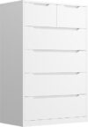 EnHomee White Dresser With 6 Large Drawers