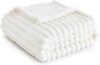 White Throw Blanket – Super Soft Cozy, 50×60 Inches