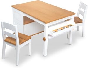 Melissa & Doug Wooden Art Table & Chairs Set